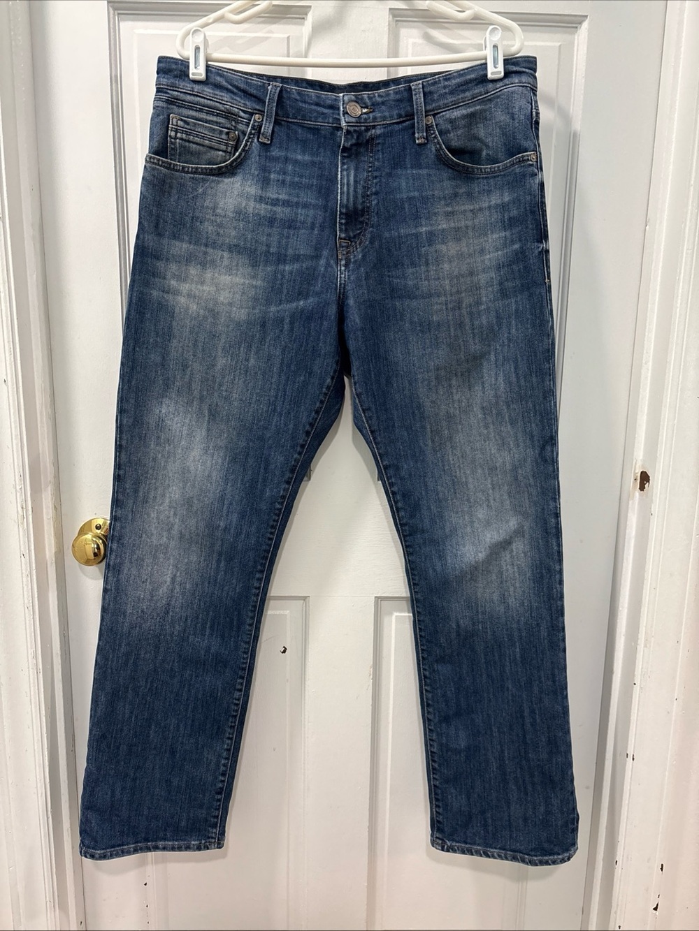 Mavi Matt Men’s Relaxed Straight Fit Blue Dark Wash Stretch Jeans Mid Rise 36x32